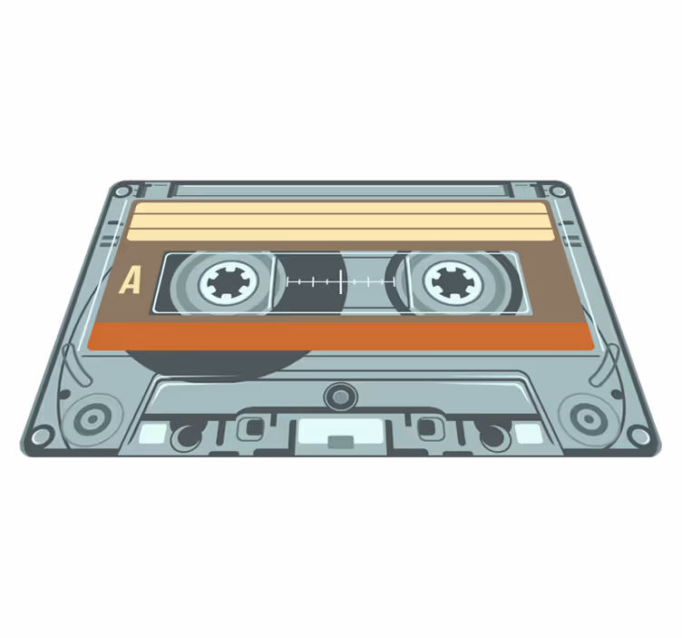 Radijo kasetės derliaus vinilo kilimėlis - „Tenstickers“
