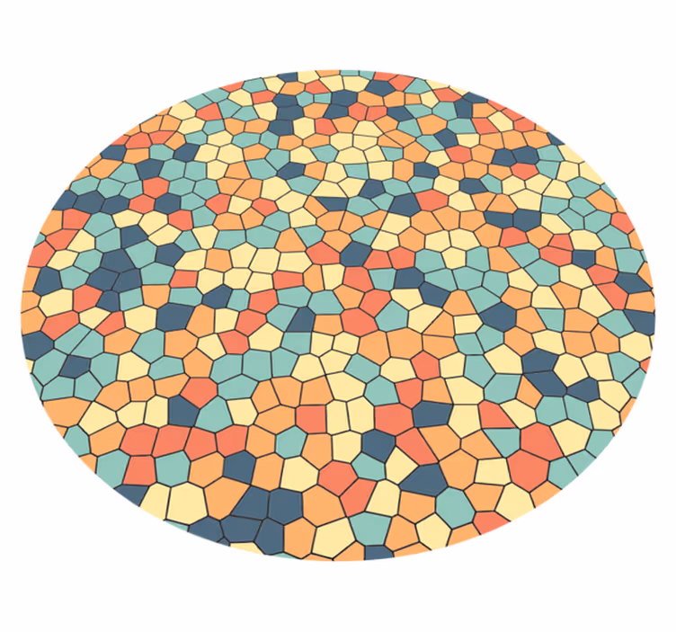 Apvali vinilo mozaikinė kiliminė pastelė - „Tenstickers“