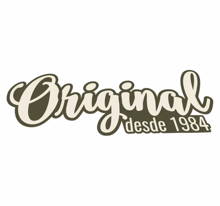 Originalus nuo 1984 m vinilo kilimėlas su frazėmis - „Tenstickers“