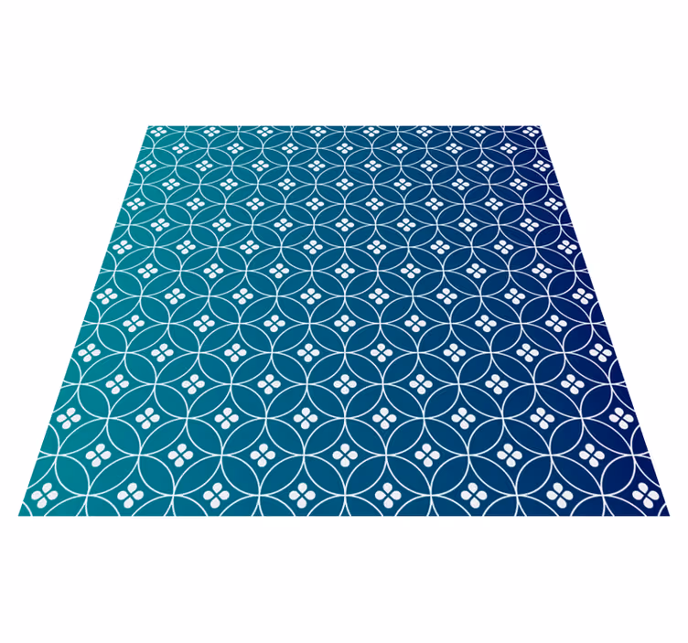 Stulbinantis mėlynas geometrinis vinilo kilimas - „Tenstickers“