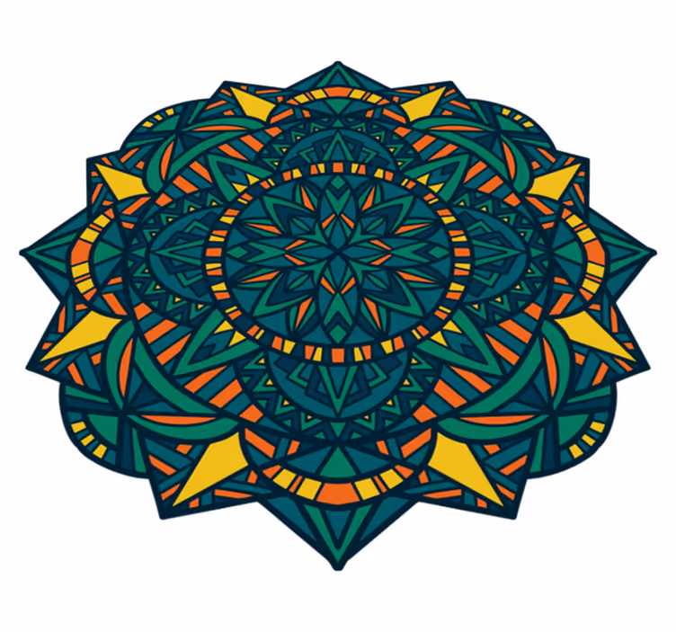 Nuostabus zen mandala stiliaus vinilo kilimėlis - „Tenstickers“
