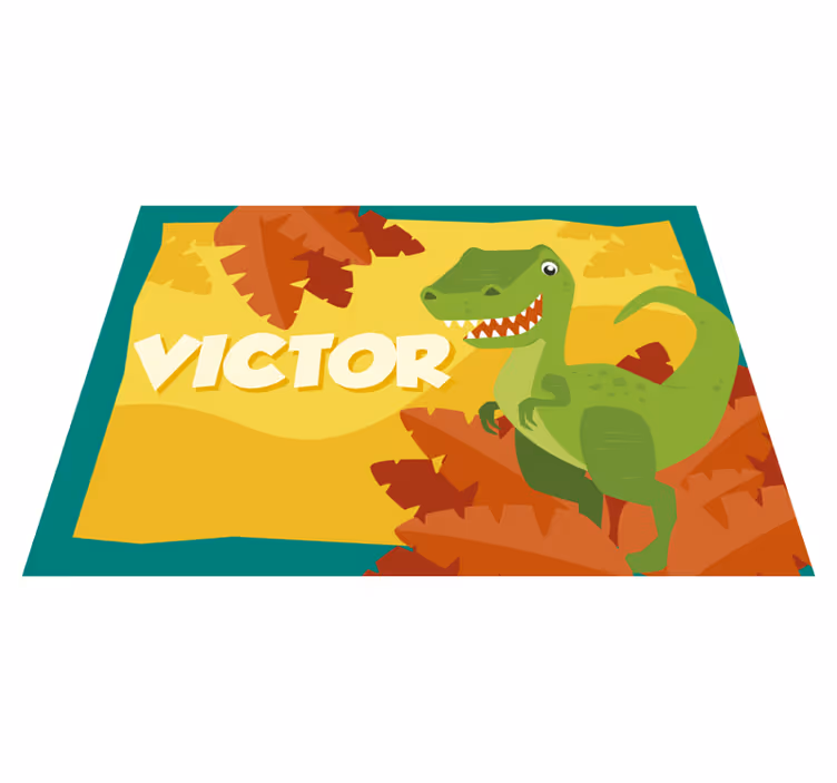 Dinozaurų vinilo kilimėlis su pavadinimu - „Tenstickers“