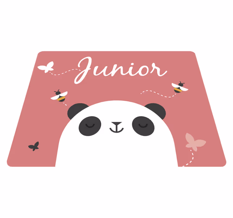 Personalizuota panda vinyl kilimėlis su vardu - „Tenstickers“