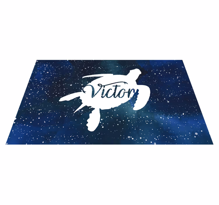 žvaigždėtas jūros vėžlys vinyl kilimėlis su vardu - „Tenstickers“