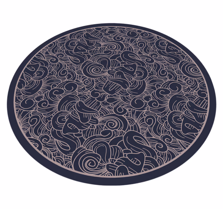 Abstraktus paisley vinilo gyvenamojo kambario kilimėlis - „Tenstickers“