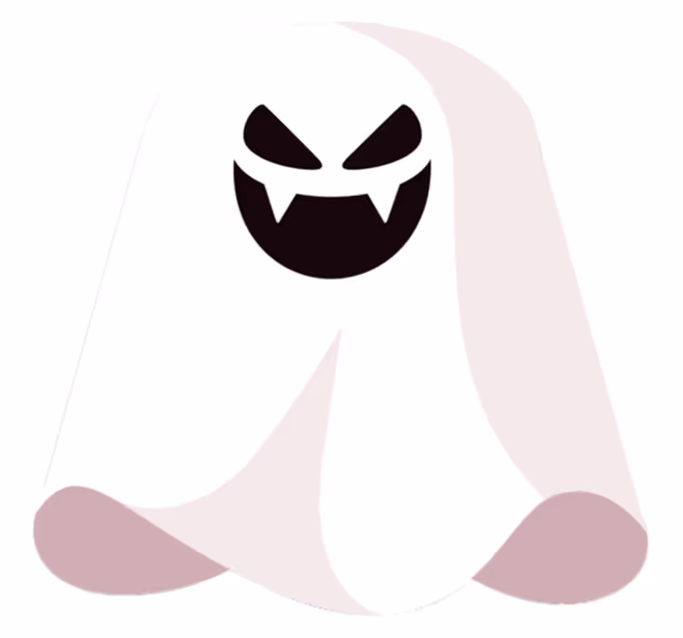 Vienspalvis vaiduoklis halloween kilimėlis - „Tenstickers“
