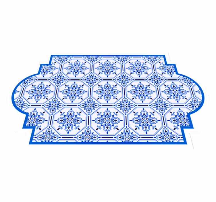 Vinylinis kilimas su plytelių imitacija ornate blue - „Tenstickers“