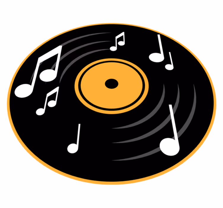 Muzikinės natos paauglių vinilo kilimas - „Tenstickers“