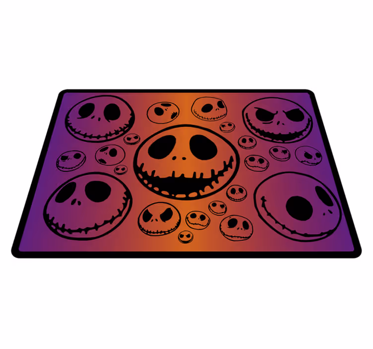 Baisus kaukolių modelis halloween kilimėlis - „Tenstickers“
