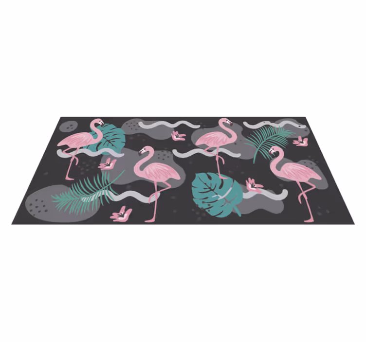 Atogrąžų flamingo raštas gyvūnų vinilo kilimėlis - „Tenstickers“
