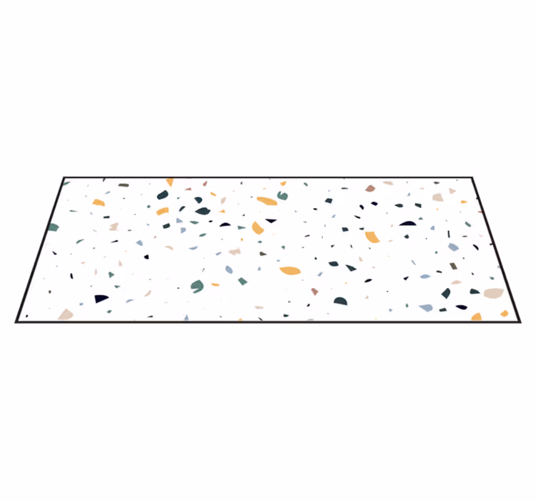 Baltas terrazzo minimalus kilimas - „Tenstickers“