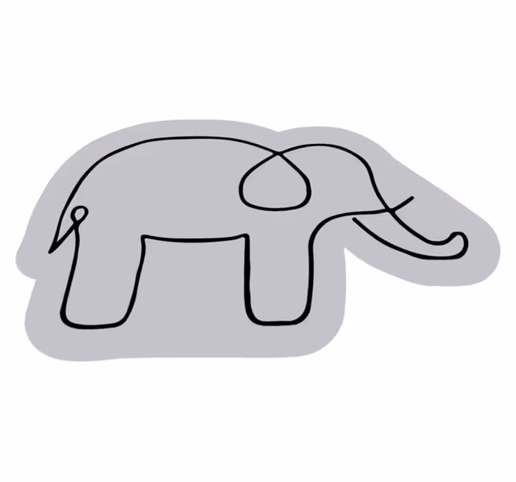 Dramblio eskizas gyvūnų kilimas - „Tenstickers“
