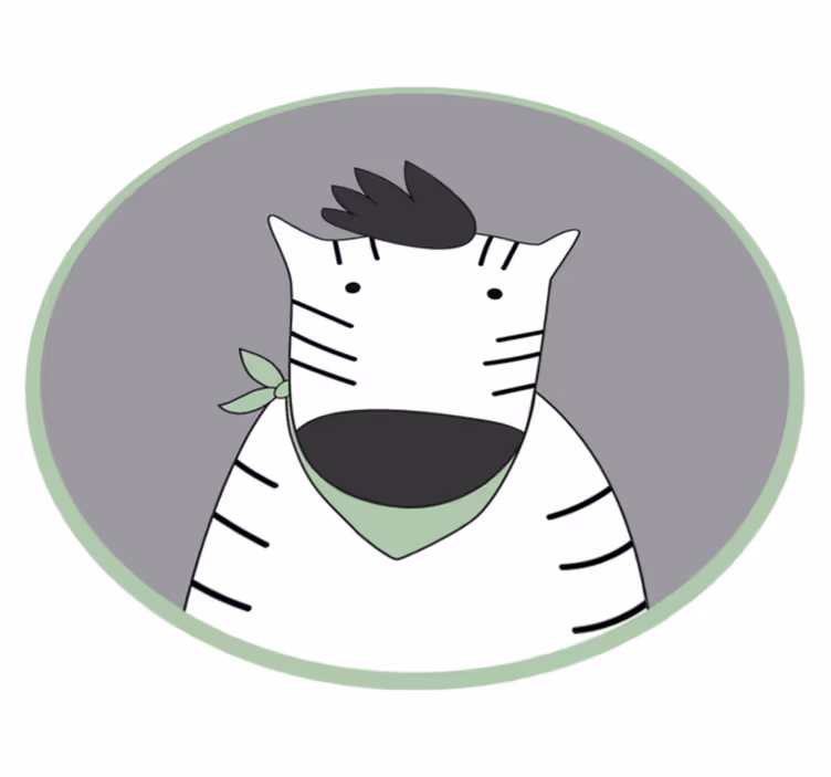 Linksmas zebras vaikų vinilinė kilimėlė - „Tenstickers“
