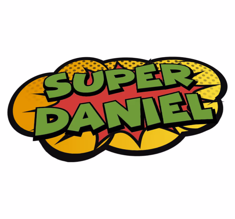 Pritaikomas superherojus vinyl kilimėlis su vardu - „Tenstickers“