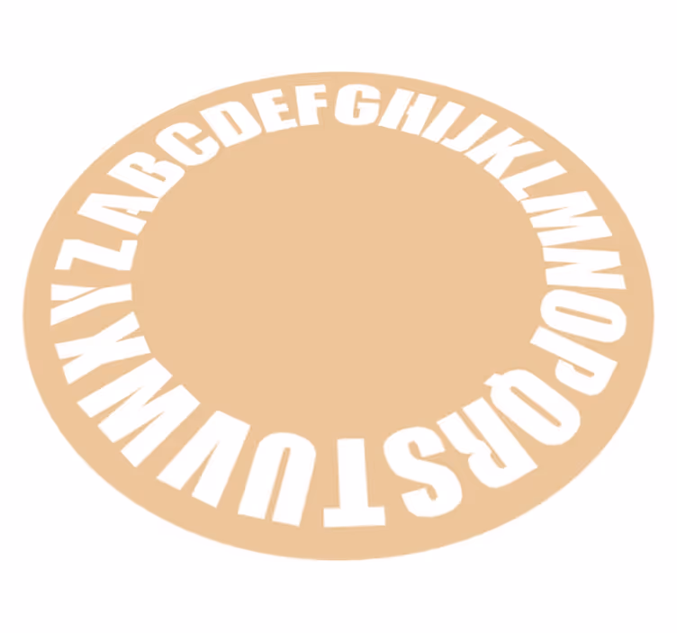 Abėcėlės apskrito išdėstymas abėcėlinis kilimėlis - „Tenstickers“