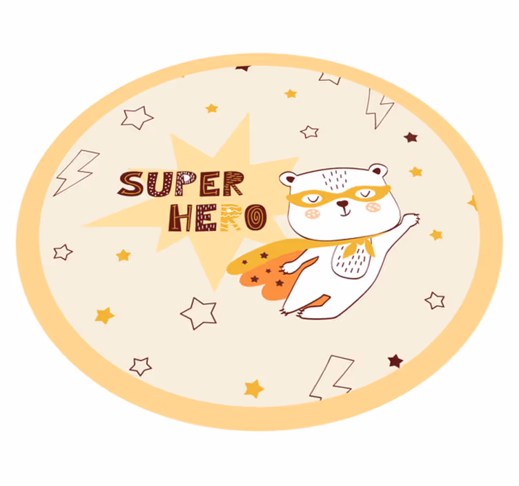 žavingas lokio superherojaus vaikų vinilinis kilimas - „Tenstickers“