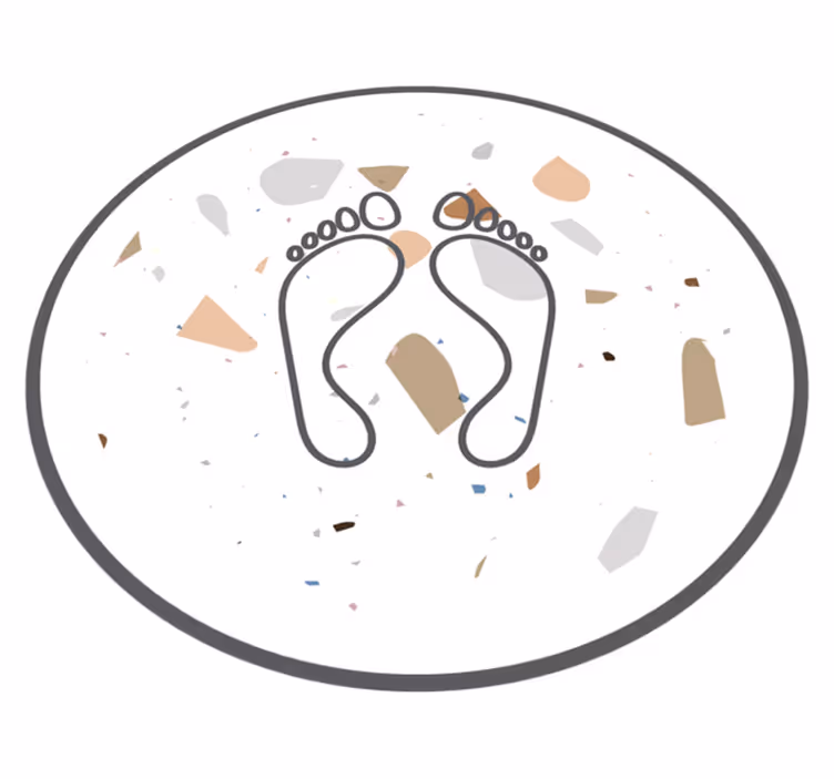 Terrazzo pėdsakai vonios grindys - „Tenstickers“