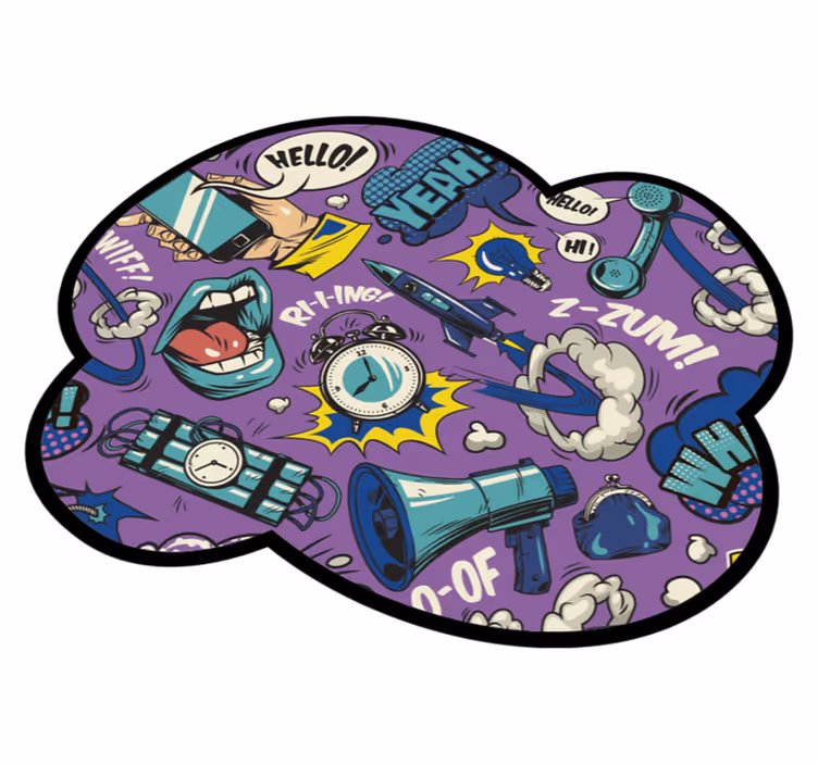 Komiški garso efektai žaidimų dizaino vinilo kilimėlis - „Tenstickers“