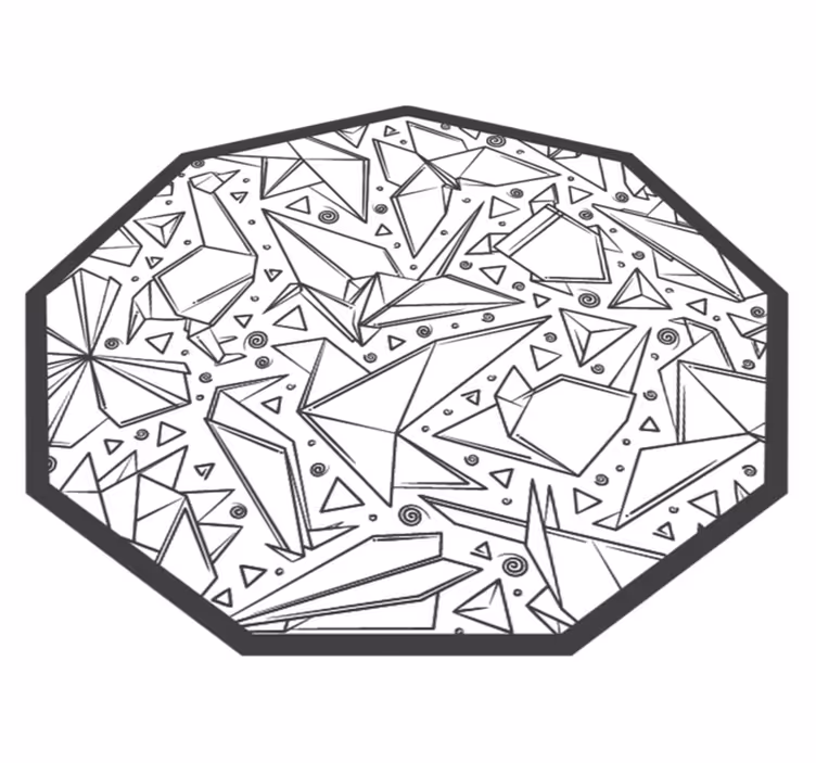 Geometrinių formų aštuonkampis geometriniai kilimas - „Tenstickers“