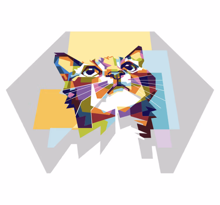 Geometrinė katė geometriniai kilimas - „Tenstickers“