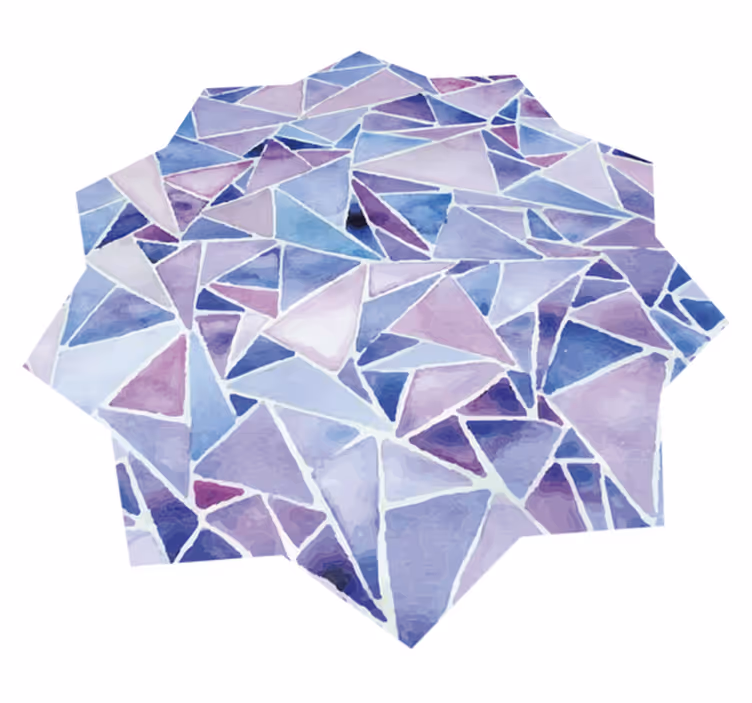 Geometrinio violetinio rašto vinilo kilimas - „Tenstickers“
