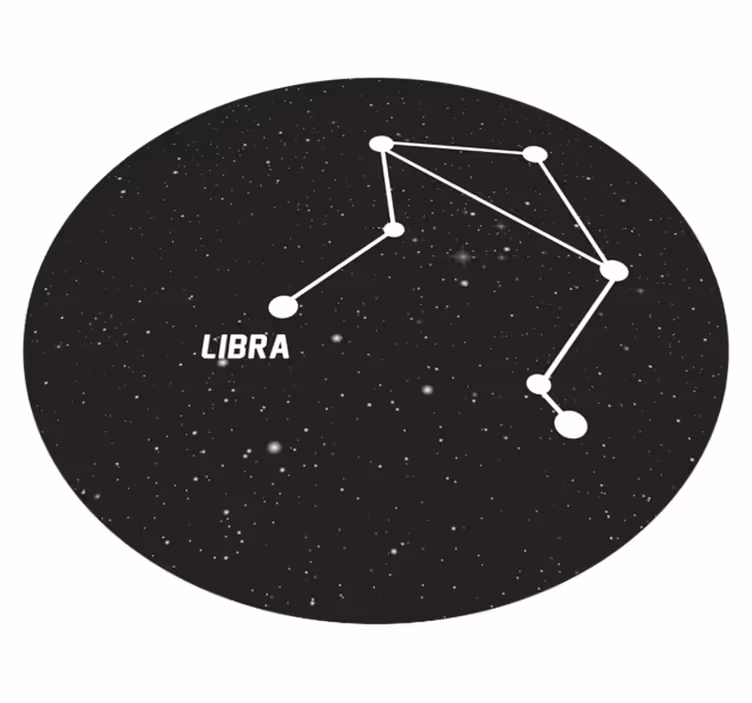 Zodiako ženklo svarstyklių modernus kilimas - „Tenstickers“