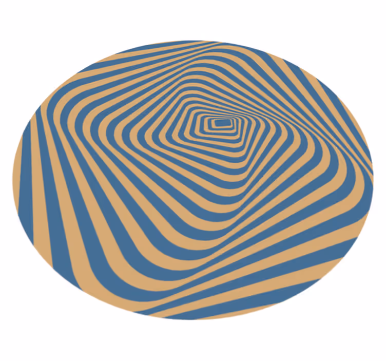 Trippy blue lines modernus kilimas - „Tenstickers“