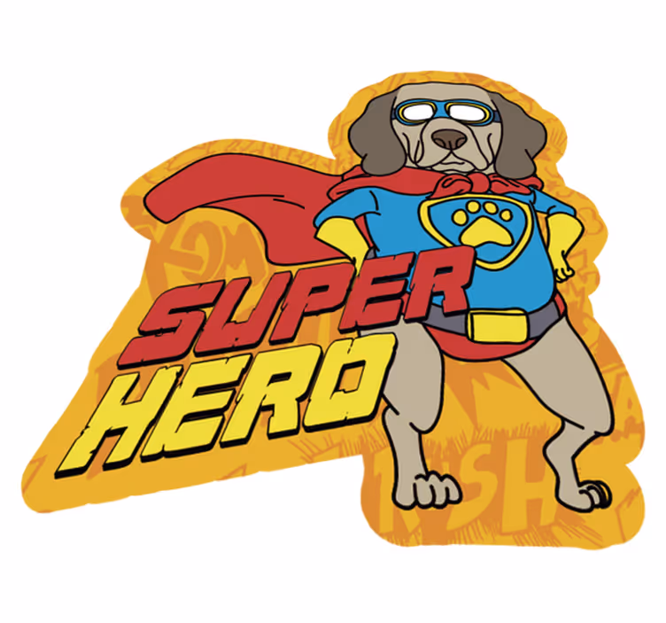 Superherojus šuo vinilinis kilimėlis - „Tenstickers“