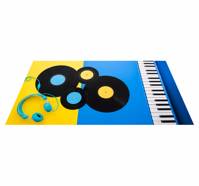 Pianinu ir įrašo šiuolaikinį vinilinį kilimėlį - „Tenstickers“