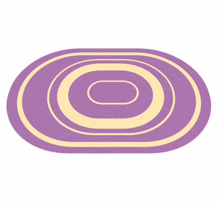 Violetinis ovalus minimalus vinilinis kilimas - „Tenstickers“