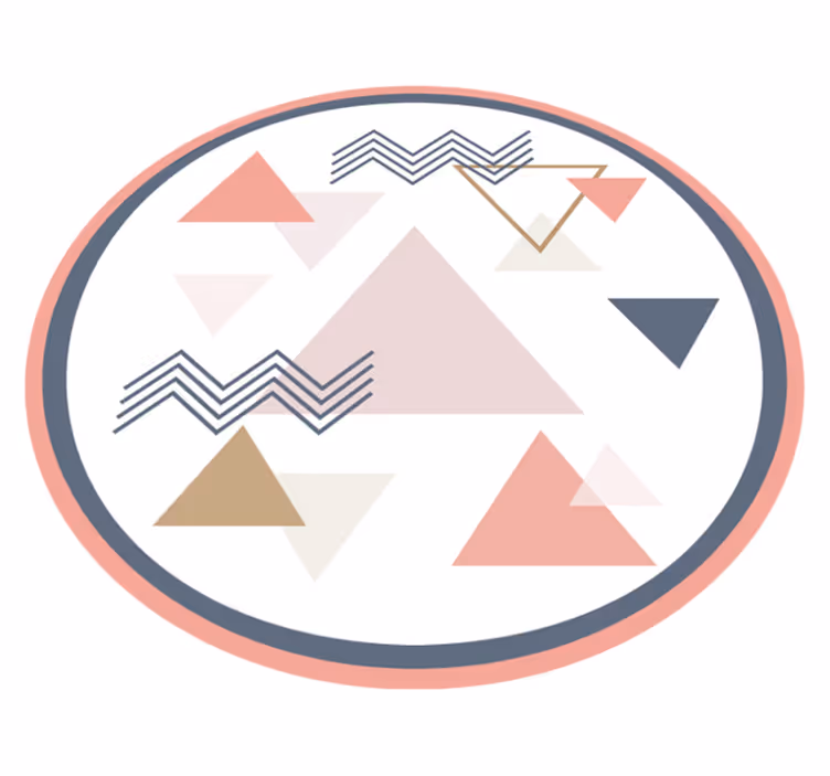 Rausvi trikampiai geometriniai kilimai - „Tenstickers“
