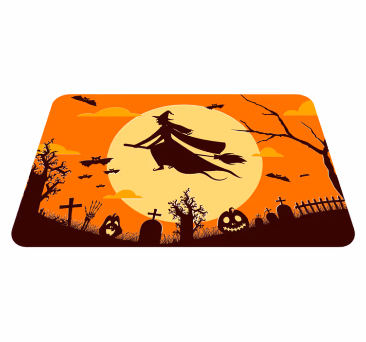 Baisus helovino siluetas halloween kilimėlis - „Tenstickers“