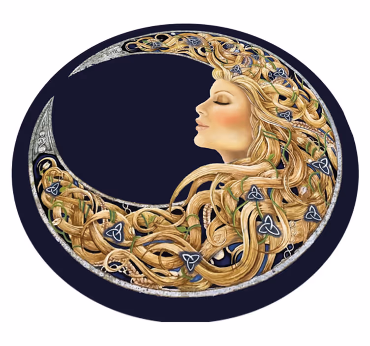Art nouveau portretas paaugliams vinilo kilimėlis - „Tenstickers“