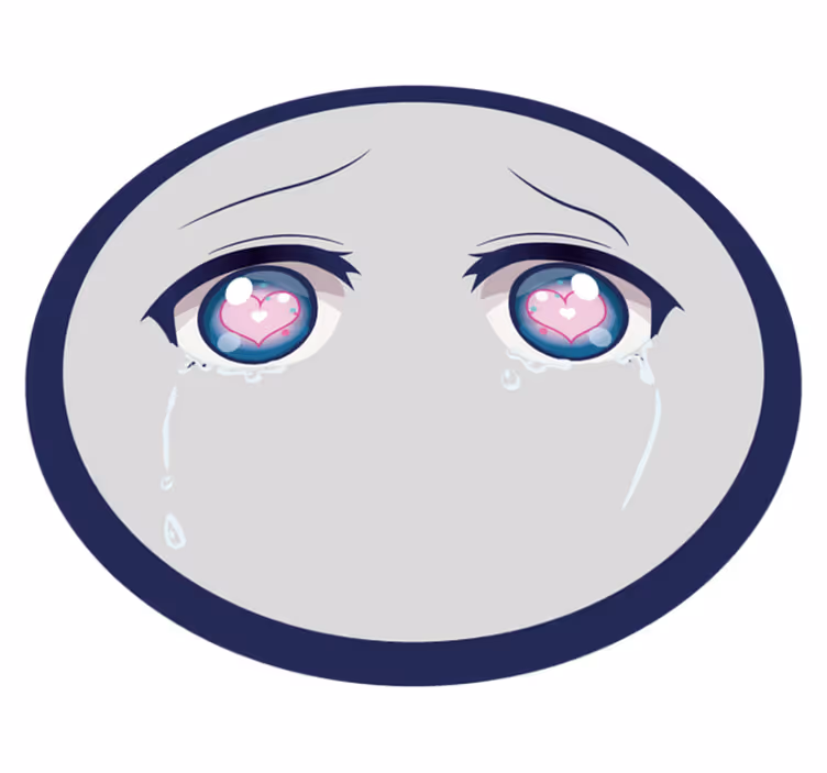 Verkiančios anime akys paauglių vinilinis kilimas - „Tenstickers“