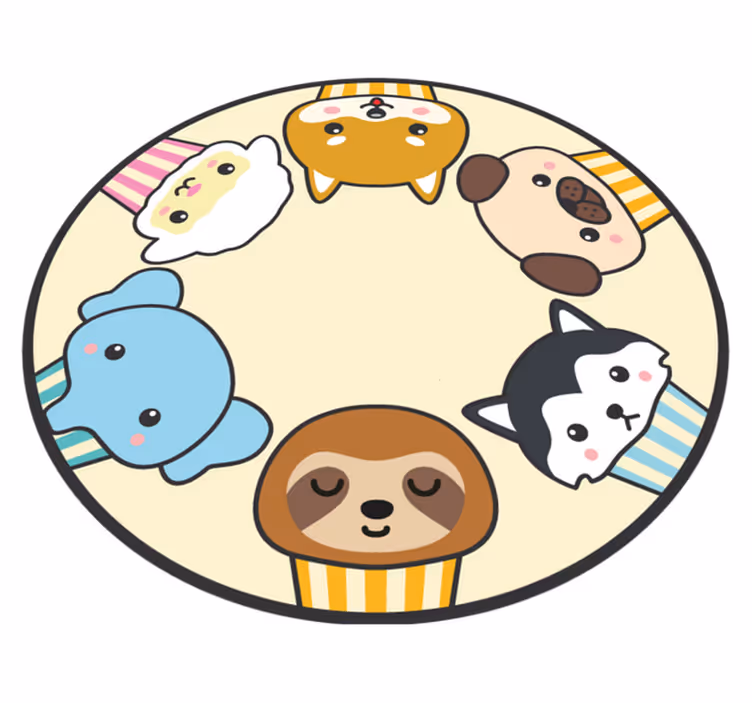 Anime gyvūnai ratą gyvūnų kilimas - „Tenstickers“