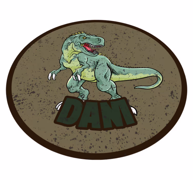 Pritaikytas dinozauras vinyl kilimėlis su vardu - „Tenstickers“