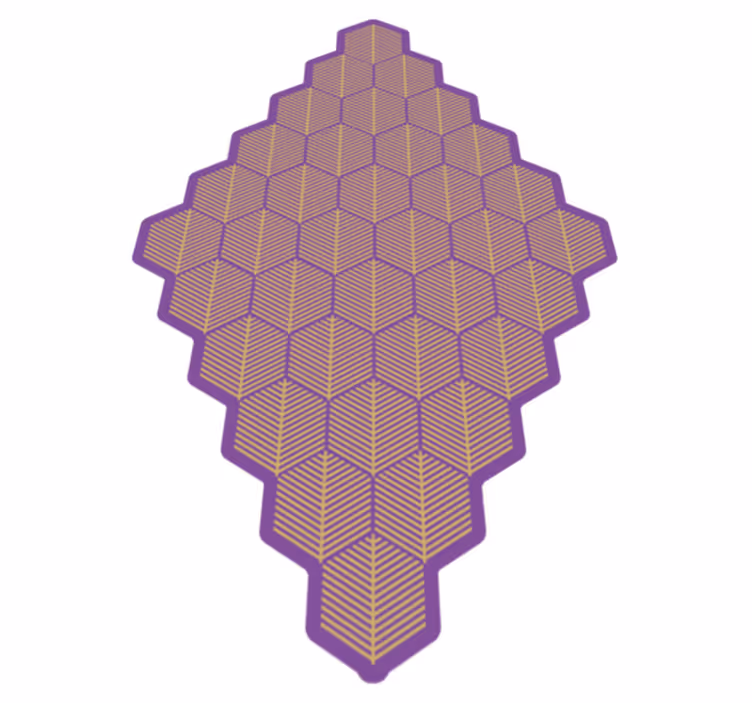 Geometriniai violetiniai šešiakampiai geometriniai kilimas - „Tenstickers“