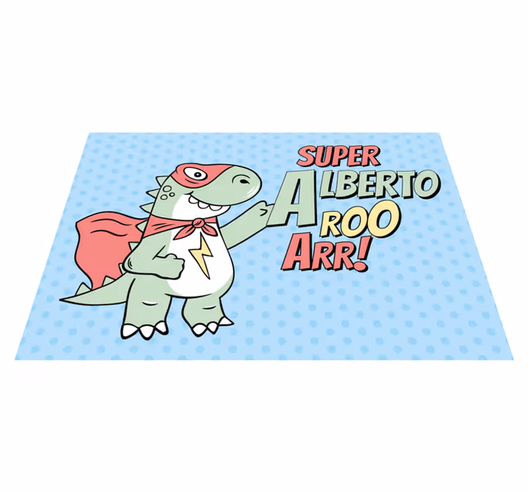 Superherojus dinozauras vinilinis kilimėlis - „Tenstickers“