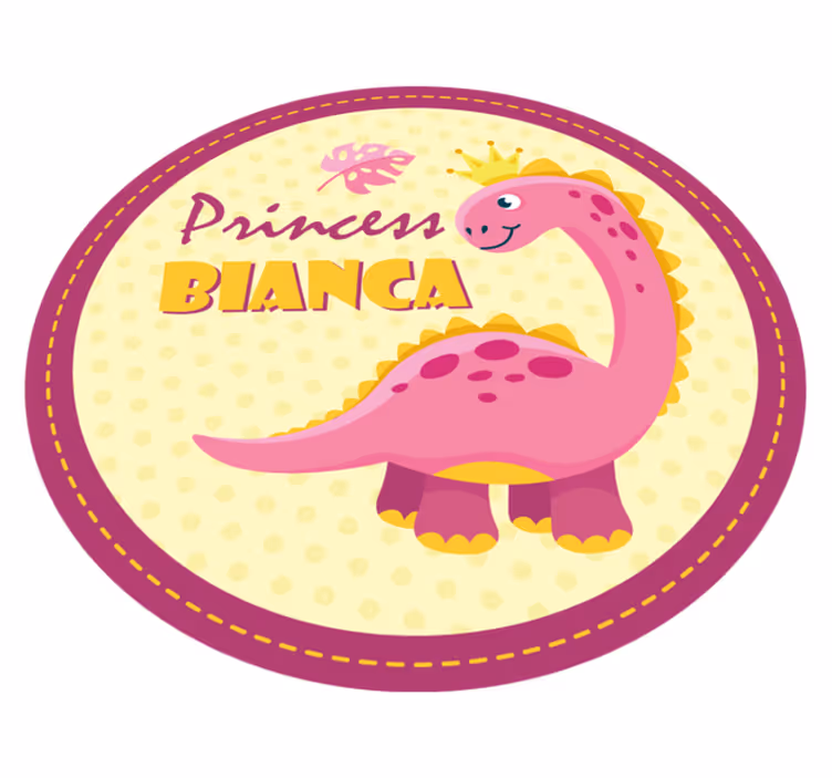 Princesė dinozauras kilimas vaiko kambariui - „Tenstickers“