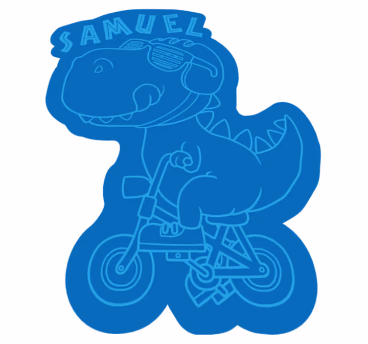Pritaikomas dino vinyl kilimėlis su vardu - „Tenstickers“