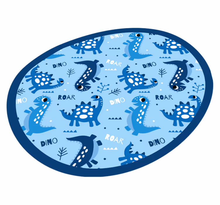 Mėlyni dinozaurai riaumoja ir dino vinilo kilimas - „Tenstickers“