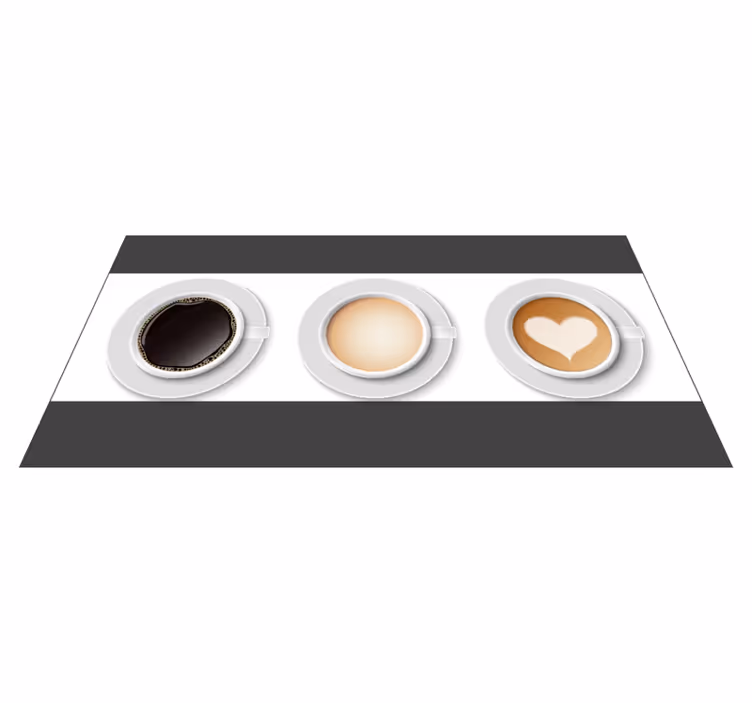 Kavos puodelių bėgikas kilimas virtuvei - „Tenstickers“