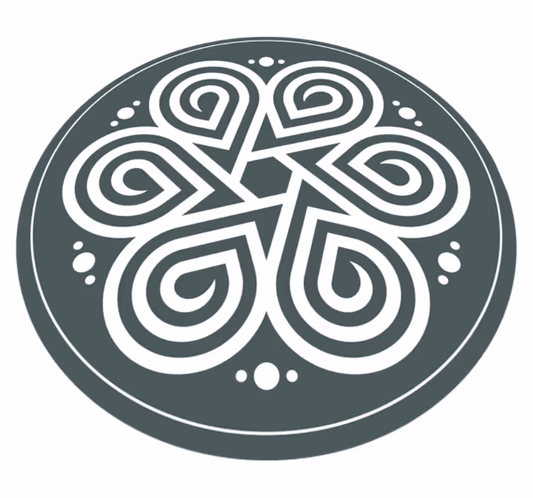 Elegantiškas baltojo ornamento vinilo kilimas - „Tenstickers“