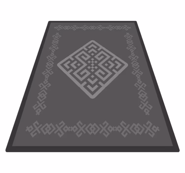 Sudėtingas geometrinis raštas pilka vinilo kilimėlis - „Tenstickers“