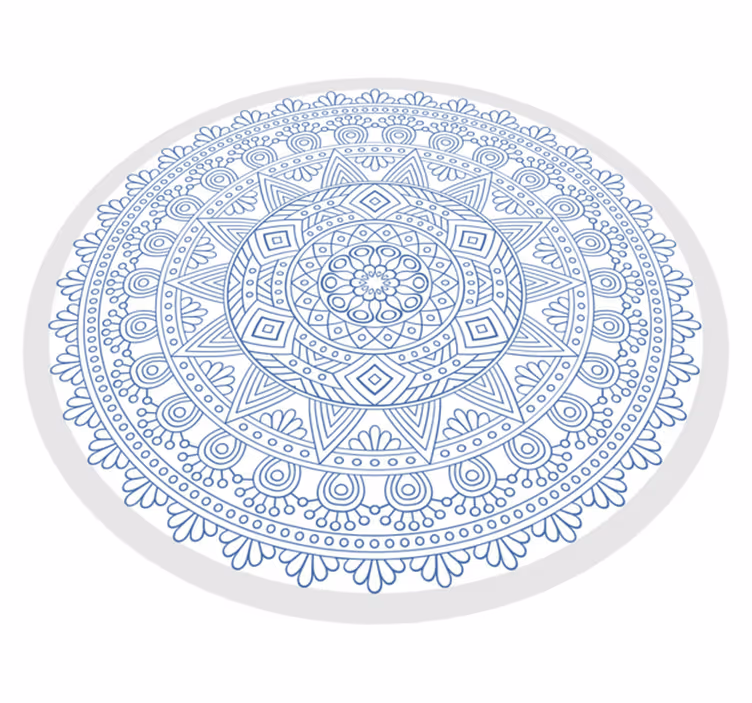 Mandala kilimėlis su sudėtingu mėlynu raštu - „Tenstickers“