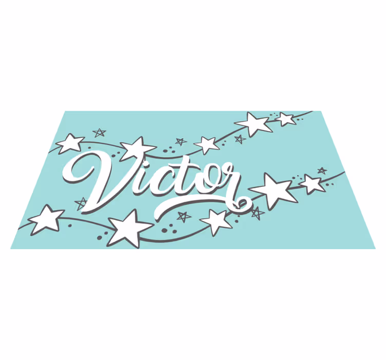 Pritaikomas stardust vinyl kilimėlis su vardu - „Tenstickers“