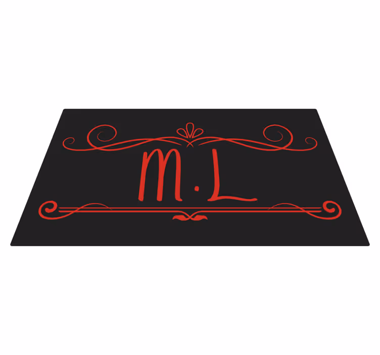 Monogramos elegancija vinyl kilimėlis su vardu - „Tenstickers“