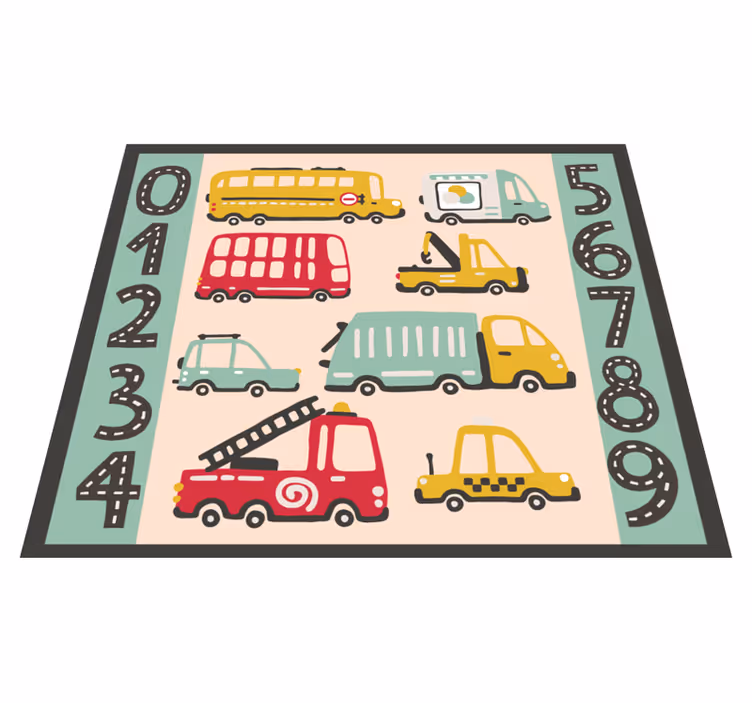 Transporto pramogos vaikų vinilinė kilimėlė - „Tenstickers“