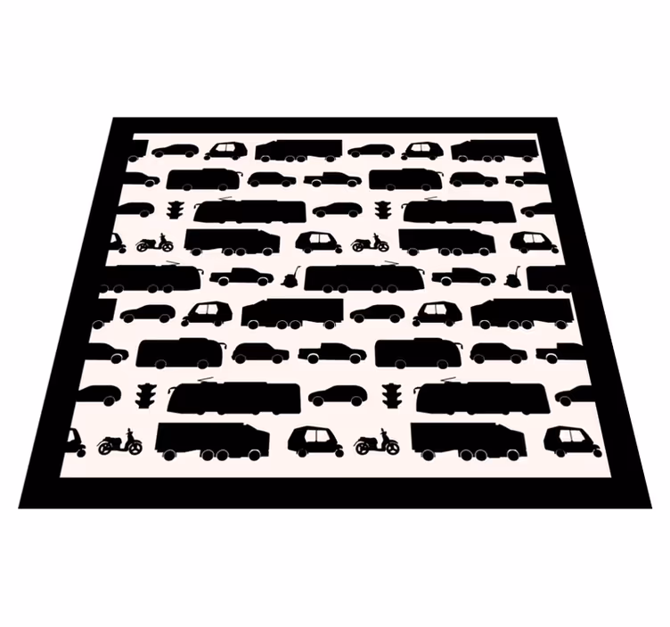 Transporto priemonių siluetai kelių kilimėliai - „Tenstickers“