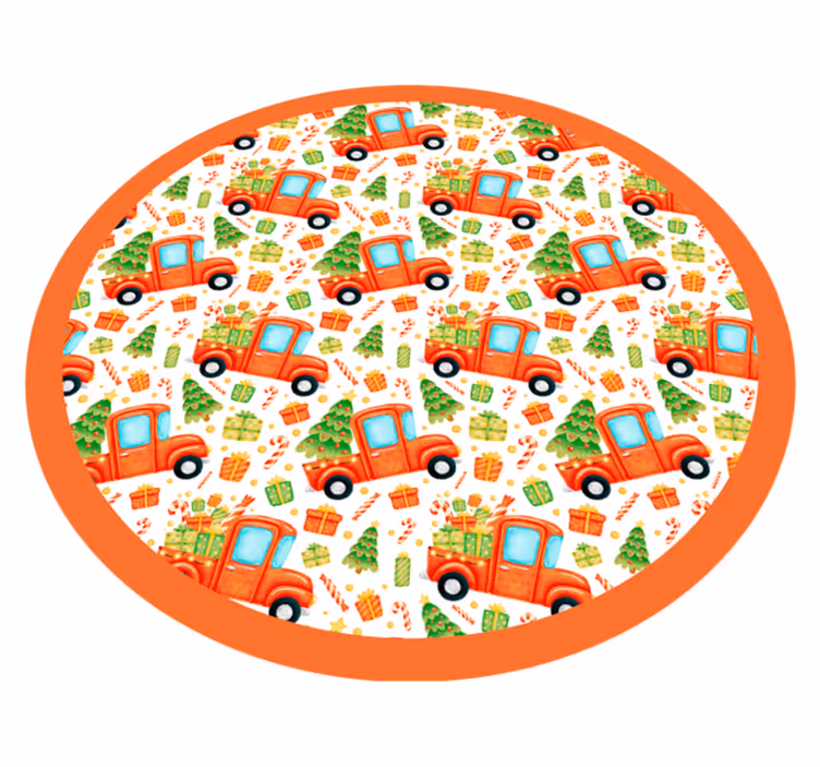 žaismingas transporto ratas vinilinis kilimėlis - „Tenstickers“